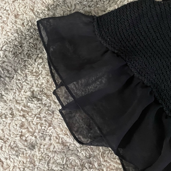 American Eagle womens sweater black flowy - Picture 3 of 3